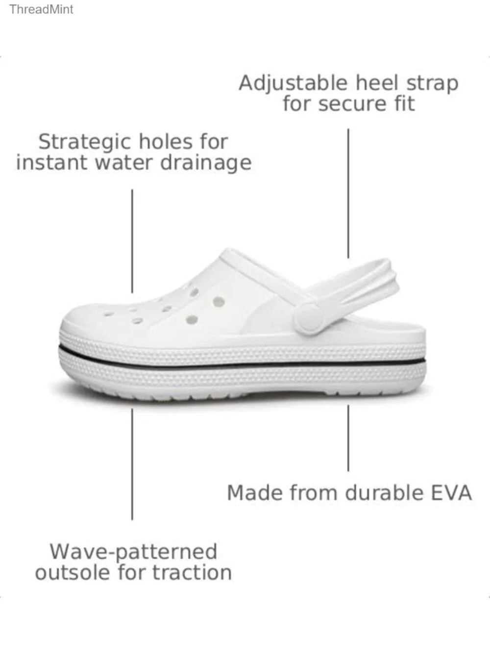 Kids Garden Clogs Slides Sandals EVA Water Shoes Quick-Dry Adjustable